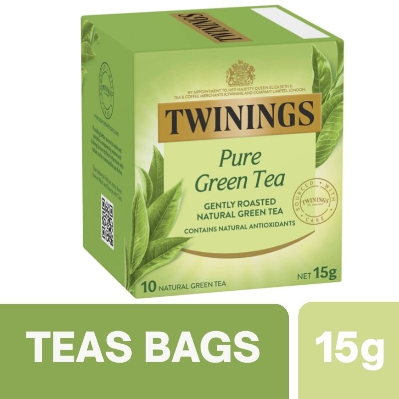 [Expiry: 25/08/2028] Twinings Pure Green Tea Bags 10 Pack 15g