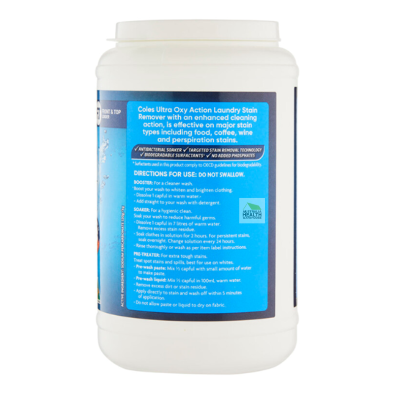 Coles Ultra Oxy Action Laundry Stain Remover 1kg