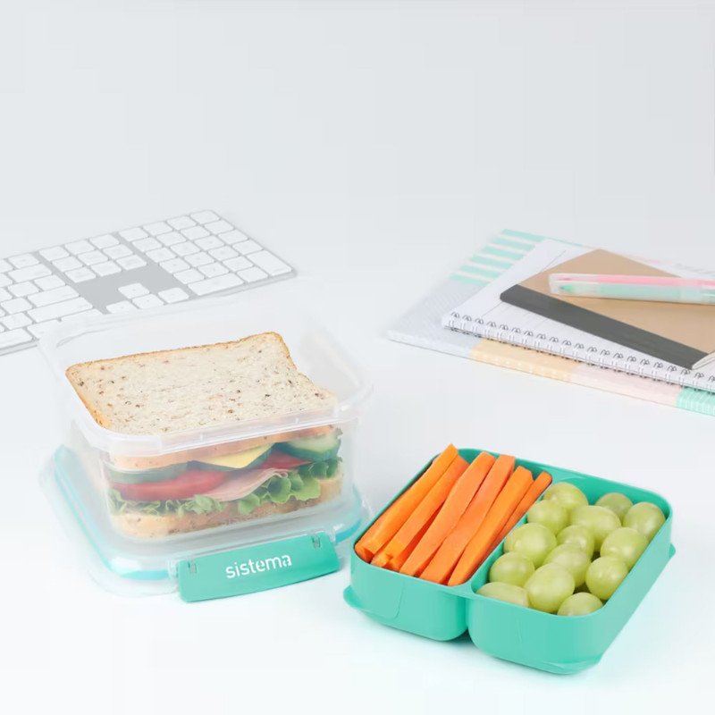 Sistema To Go Rectangle Stax Food Container 1.15 Litre (Green)