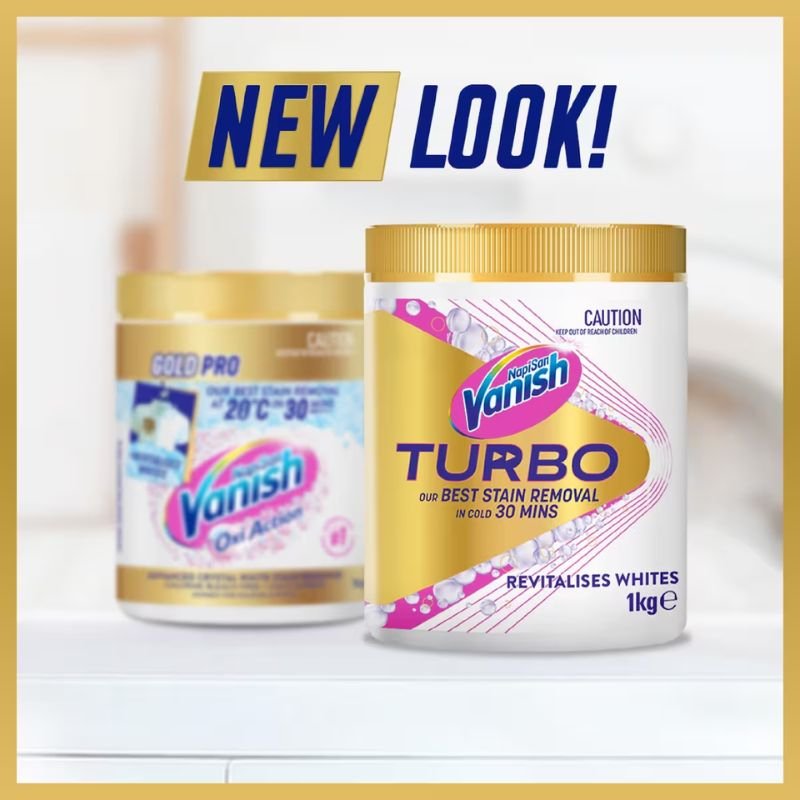 [Expiry: 11/2027] Vanish Gold Pro Turbo White Stain Remover Powder 1kg