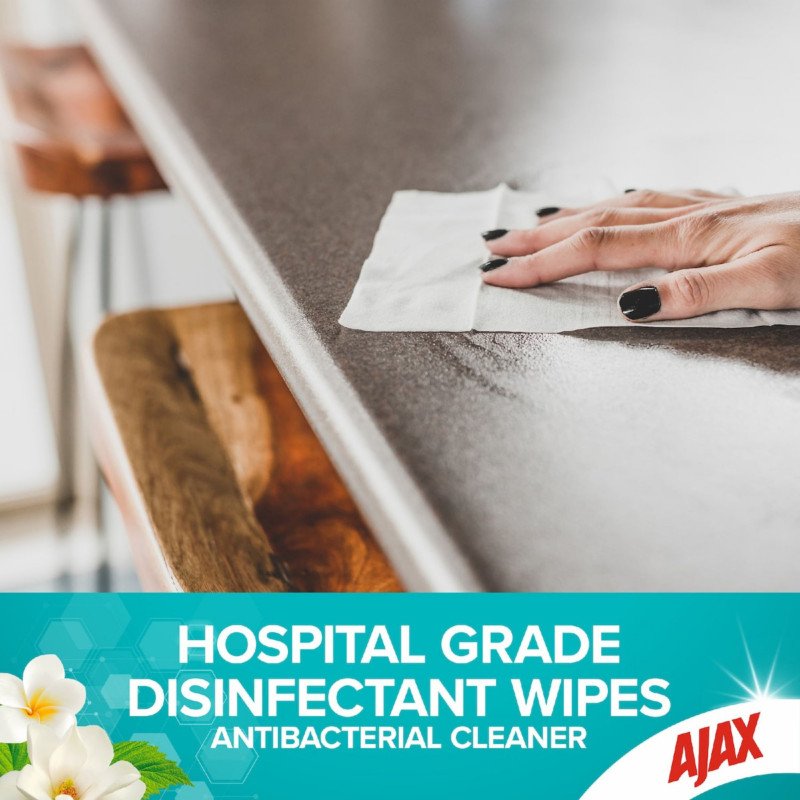 [Expiry Date: 25/11/2027] Ajax Disinfectant Hospital Grade Green Tea & Jasmine 110 Wipes