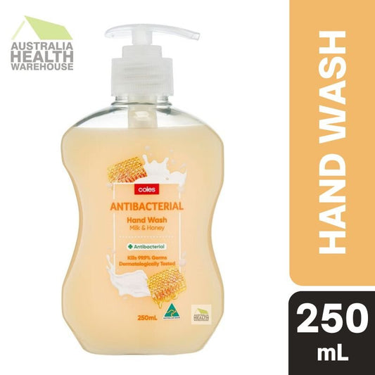 Coles Antibacterial Hand Wash Milk & Honey 250mL