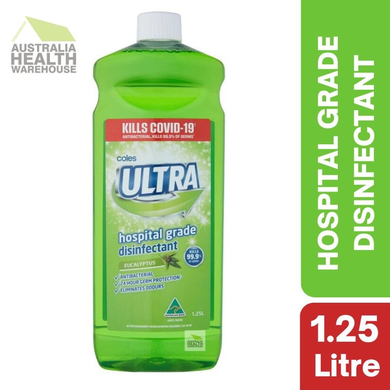[Expiry Date: 20/06/2027] Coles Ultra Hospital Grade Disinfectant Eucalyptus 1.25 Litre