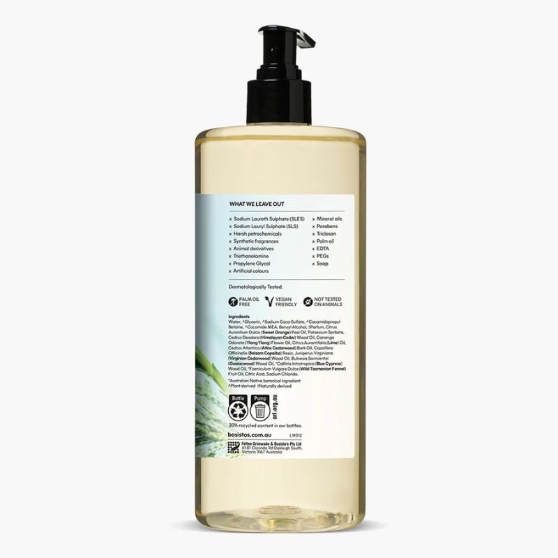 Bosisto's Blue Cypress & Ylang Ylang Body Wash 1 Litre Pump