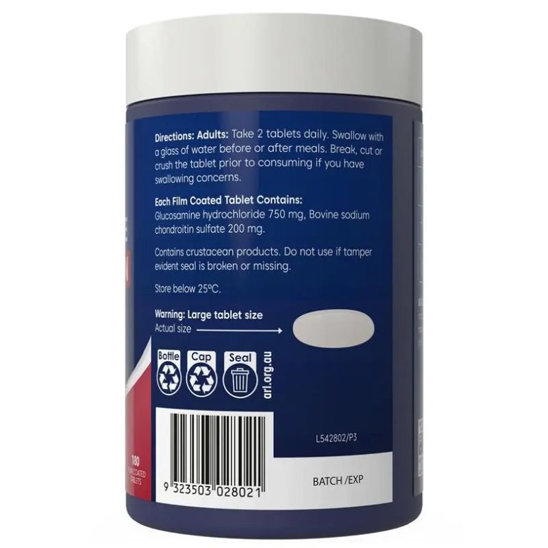 [Expiry: ] Bioglan Glucosamine + Chondroitin 180 Tablets
