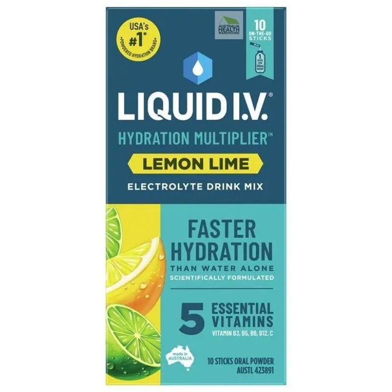 [Expiry: 11/2026] Liquid I.V. Hydration Multiplier 10 Powder Sticks - Lemon Lime Flavour