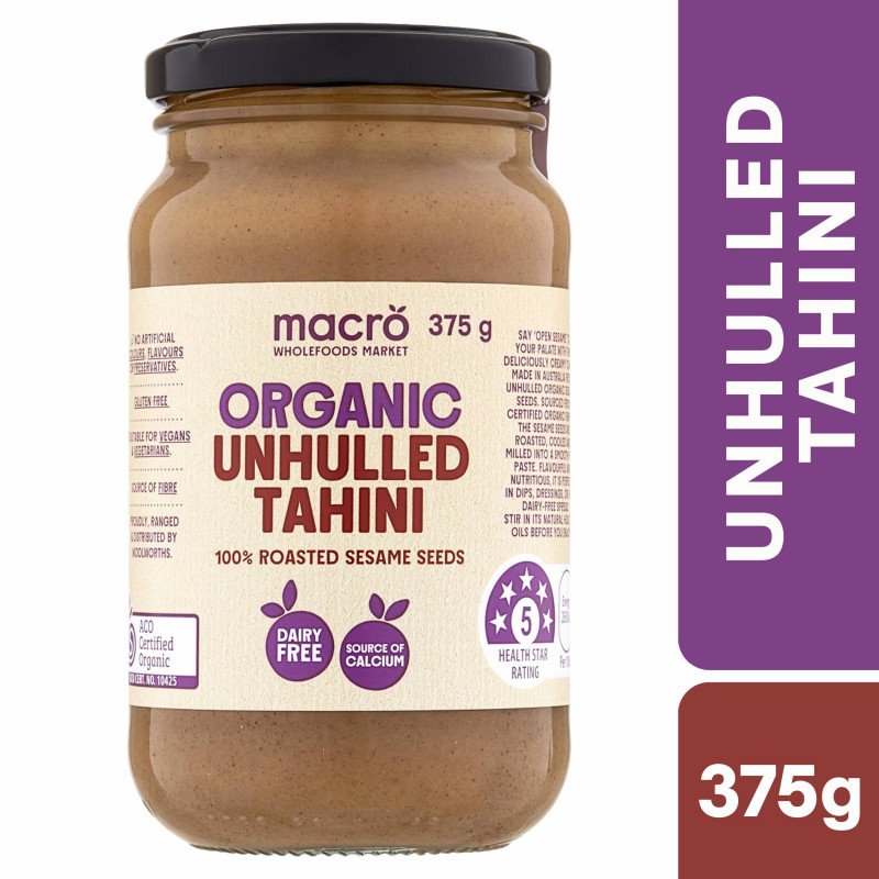 [Expiry: 03/2028] Woolworths Macro Organic Unhulled Tahini Spread 375g