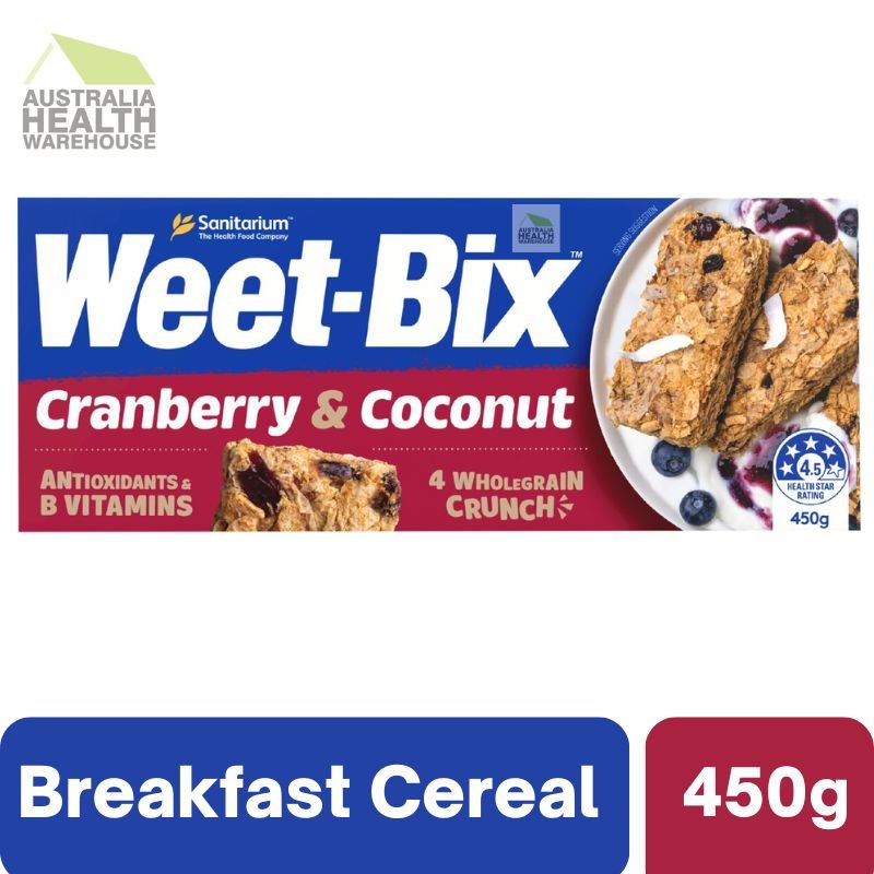 [Expiry: 11/06/2026] Weet-Bix Cranberry & Coconut Breakfast Cereal 450g