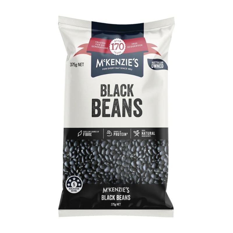 [Expiry: 17/05/2028] McKenzie's Black Beans 375g