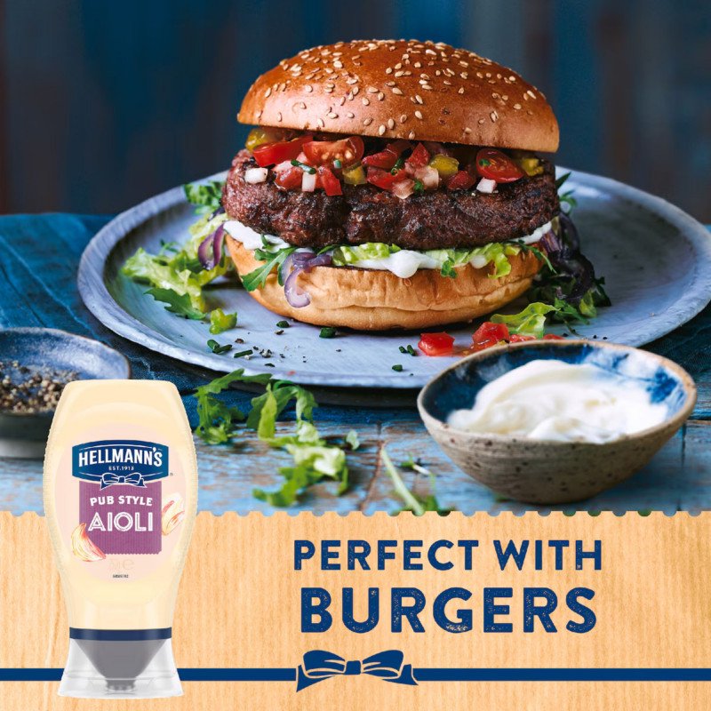 [Expiry Date: 08/12/2026] Hellmann's Pub Style Garlic Aioli 252g