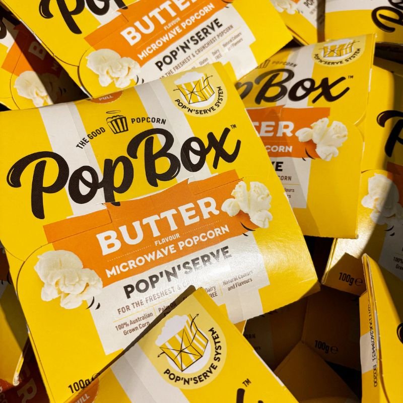 [Expiry Date: 19/02/2027] Pop Box Butter Flavour Microwave Popcorn 100g