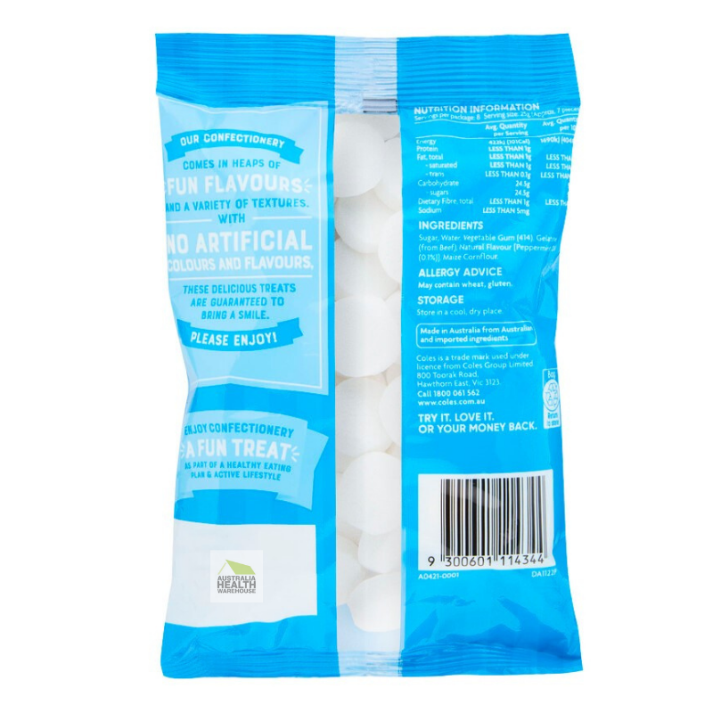 [Expiry: 24/09/2026] Coles Peppermints 200g