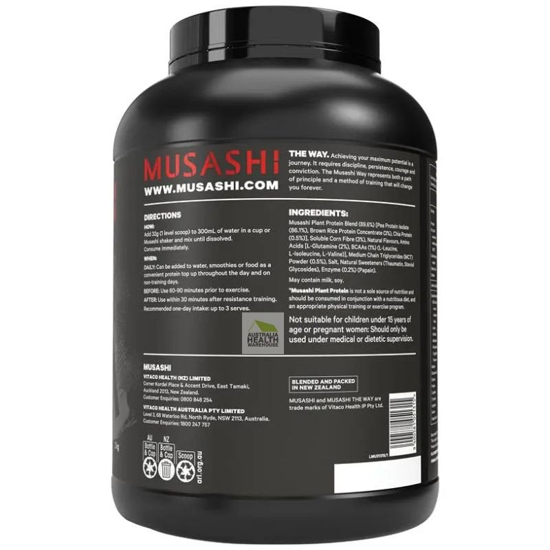 [Expiry: 05/2027] Musashi Plant Protein Vanilla 2kg