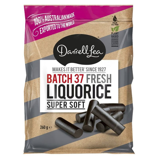 [Expiry Date: 01/03/2027] Darrell Lea Batch 37 Fresh Liquorice Super Soft 260g