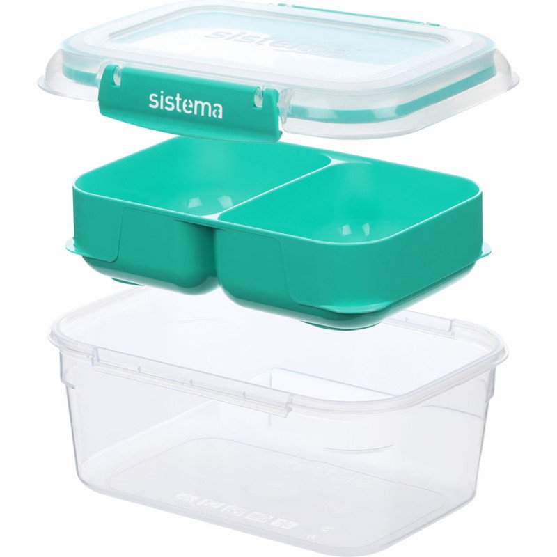 Sistema To Go Rectangle Stax Food Container 1 Litre (Green)
