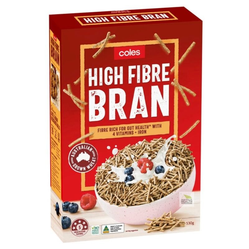 [Expiry: 26/03/2027] Coles High Fibre Bran 530g
