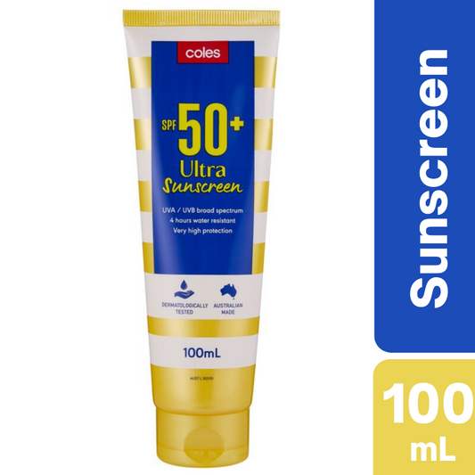 [Expiry: 06/2027] Coles SPF 50+ Ultra Sunscreen Tube 100mL