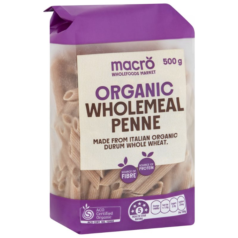 [Expiry: 06/2027] Woolworths Marco Organic Wholemeal Penne 500g