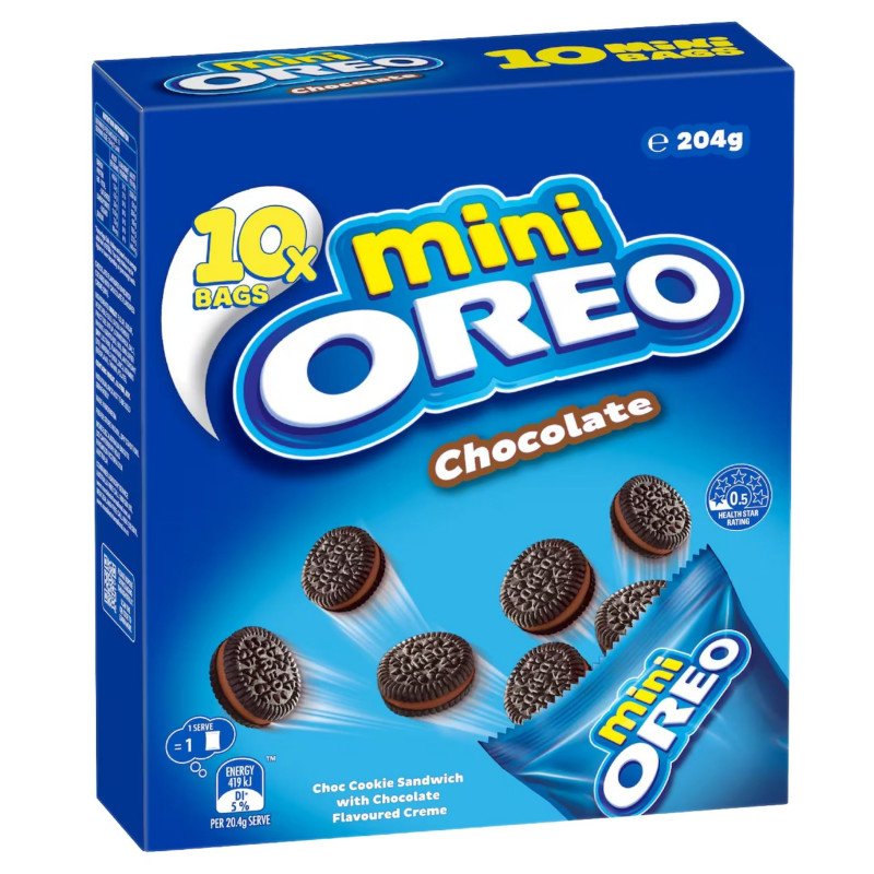 [Expiry Date: 29/05/2027] Oreo Mini Cookies Chocolate Bags 10 Pack 204g