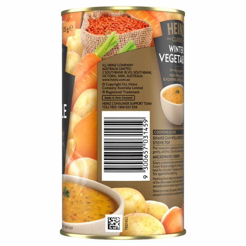 [Expiry Date: 31/07/2028] Heinz Classic Winter Vegetable Soup 535g