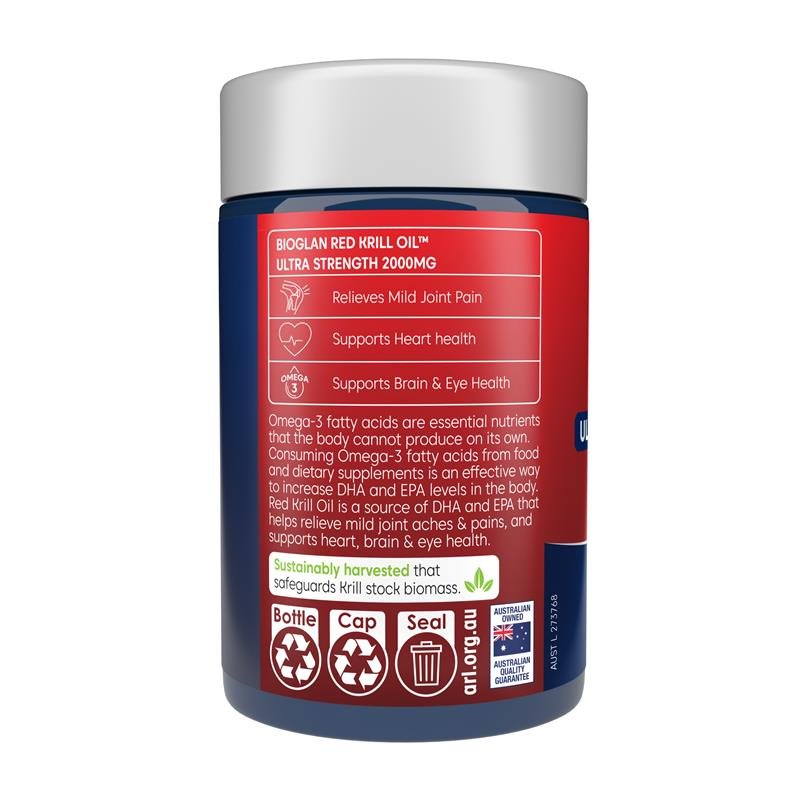 [Expiry: 03/2028] Bioglan Red Krill Oil 2000mg 30 Capsules