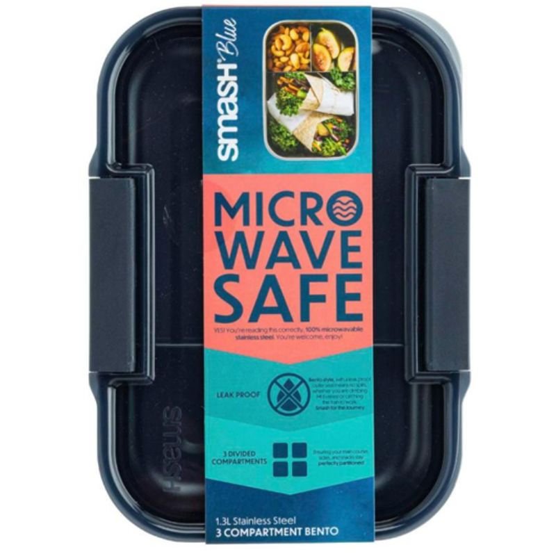 Smash Blue Stainless Steel Bento Box 1300mL (Blue)