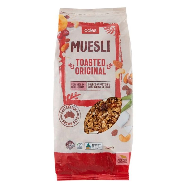 [Expiry Date: 04/02/2027] Coles Muesli Toasted Original 750g