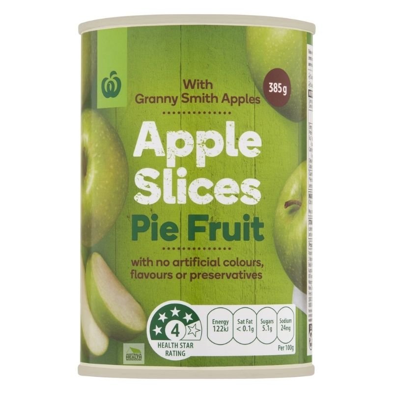 [Expiry Date: 30/04/2027] Woolworths Apple Slices Pie Fruit 385g