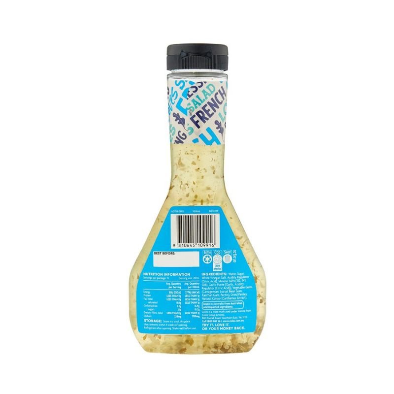 [CLEARANCE Expiry: 07/01/2025] Coles French Dressing 300mL