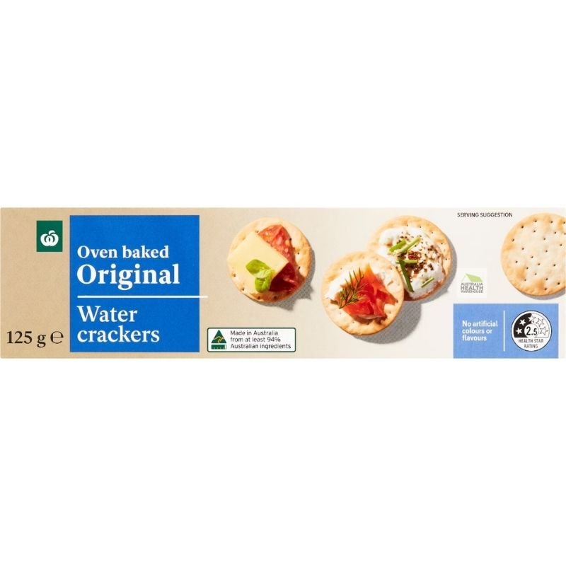 [Expiry: 20/11/2026] Woolworths Plain Water Crackers 125g