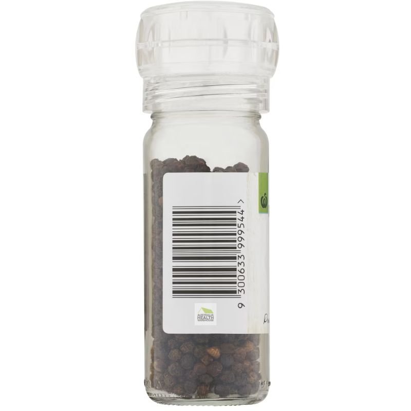 [Expiry: 04/2027] Woolworths Black Peppercorn Grinder 50g