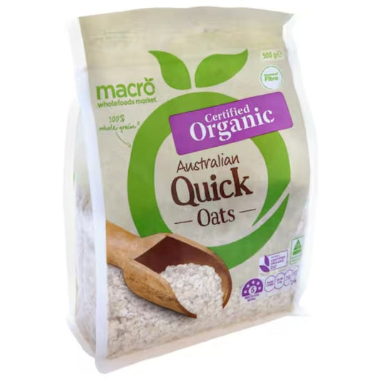 [CLEARANCE Expiry: 02/10/2026] Woolworths Macro Organic Australian Quick Oats 500g