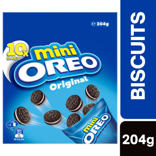 [Expiry Date: 21/04/2027] Oreo Mini Cookies Original Bags 10 Pack 204g