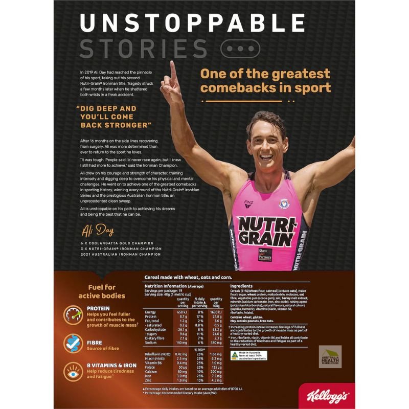 [Expiry Date: 02/09/2026] Kellogg's Nutri Grain Protein Breakfast Cereal 765g