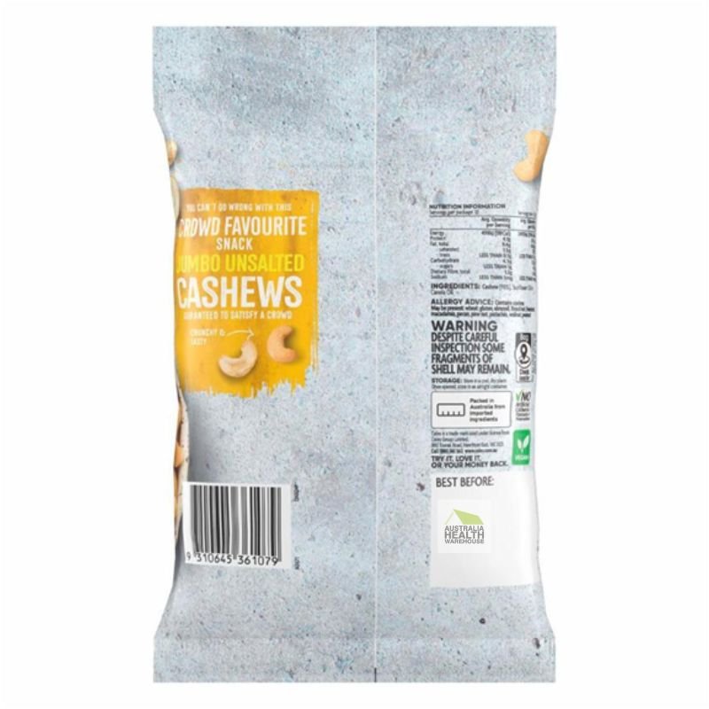 Coles Jumbo Unsalted Cashews 200g