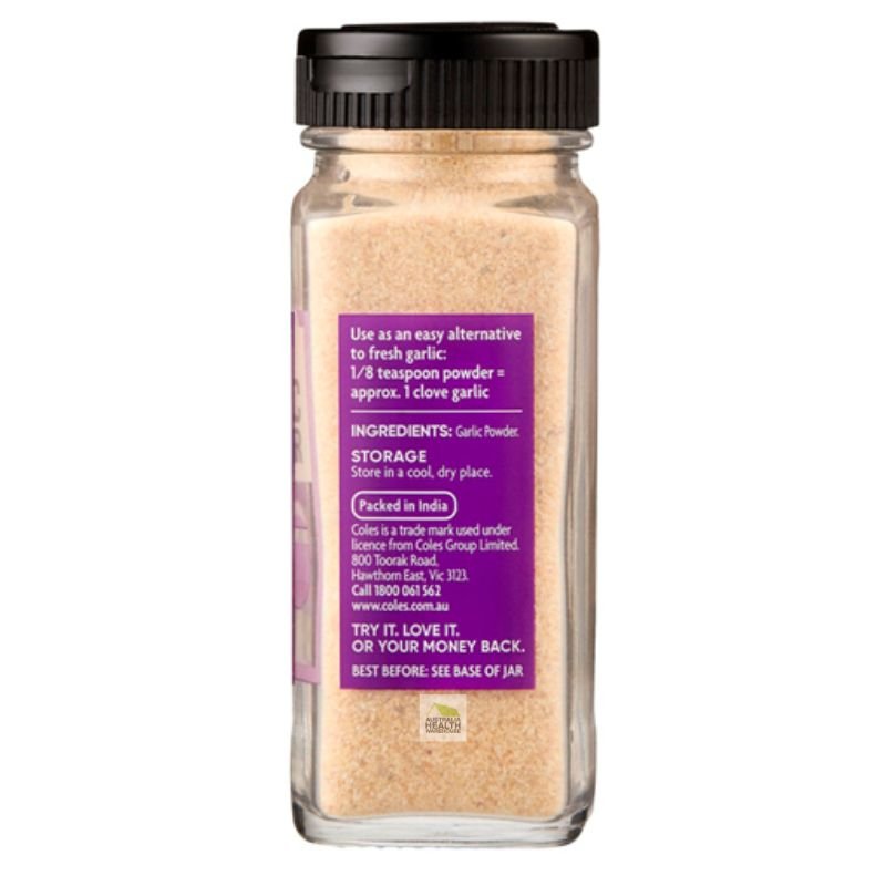 [Expiry: 08/11/2026]  Coles Garlic Powder 63g