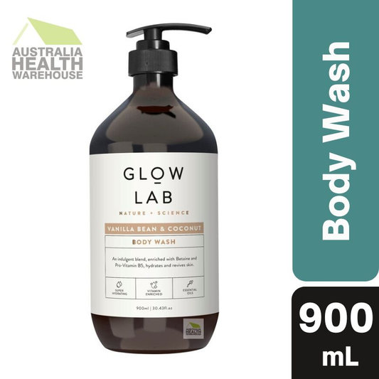 [Expiry: 06/2026] Glow Lab Vanilla Bean & Coconut Body Wash 900mL