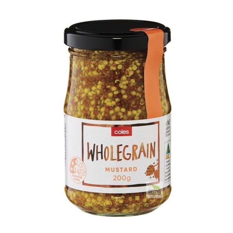 [Expiry Date: 01/07/2027] Coles Wholegrain Mustard 200g