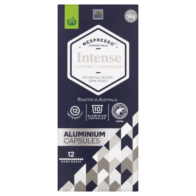 [Expiry: 03/09/2026] Woolworths Nespresso Compatible Coffee Capsules Intense 10 Pack 56g