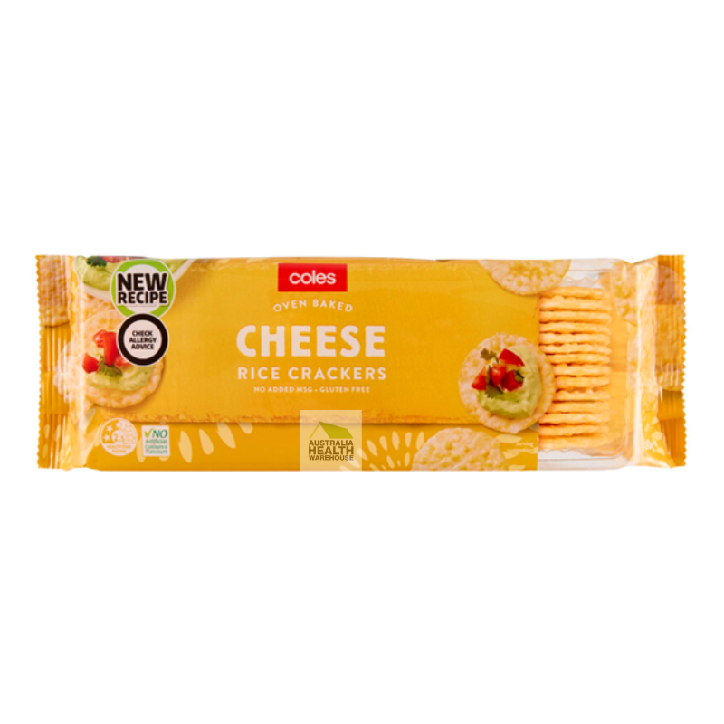 [CLEARANCE Expiry: 17/10/2025] Coles Cheese Rice Crackers 100g
