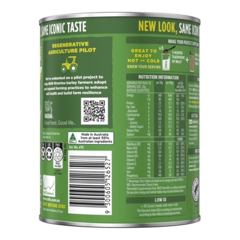 [Expiry: 08/2027] Milo Chocolate Malt Powder Hot Or Cold Drink 460g