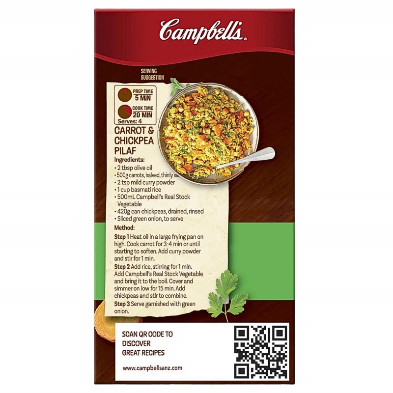 [Expiry Date:19/04/2027] Campbell's Real Stock Vegetable 500mL