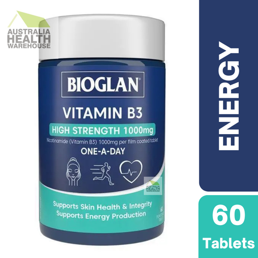 [Expiry: 02/2027] Bioglan Vitamin B3 High Strength 1000mg 60 Tablets