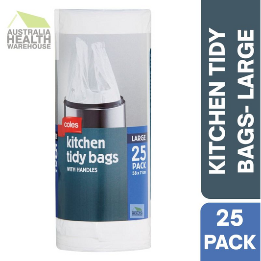Coles Kitchen Tidy Bag with Handles Large 25 Pack