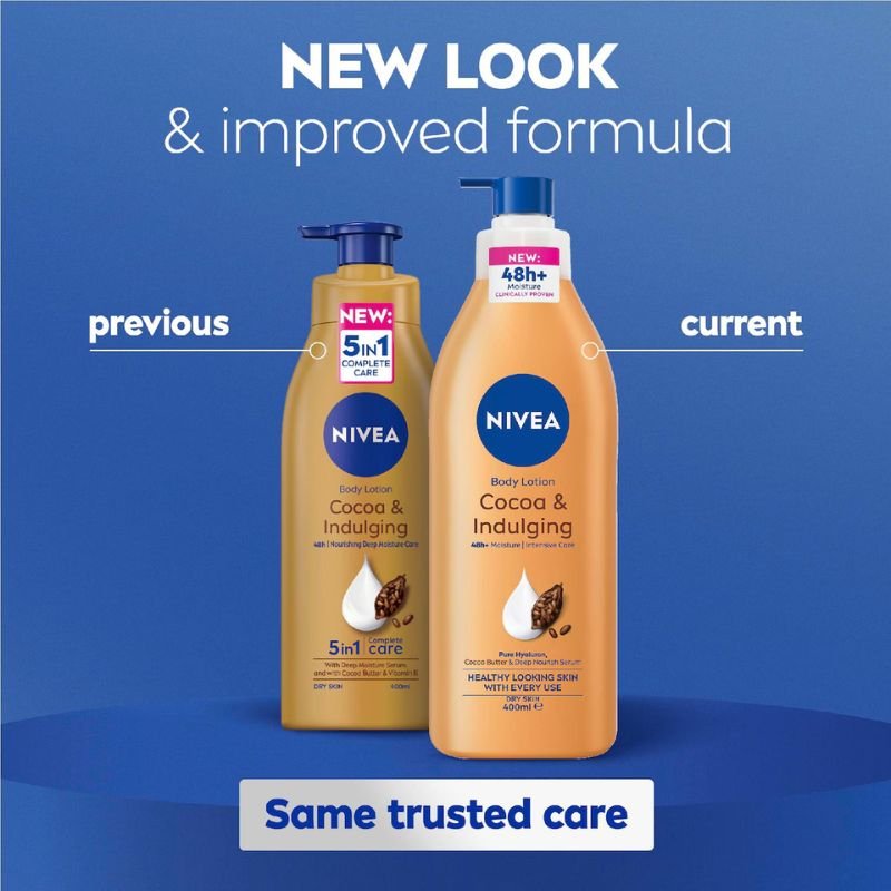 Nivea Cocoa & Indulging Body Lotion + Vitamin E - Dry Skin 400mL