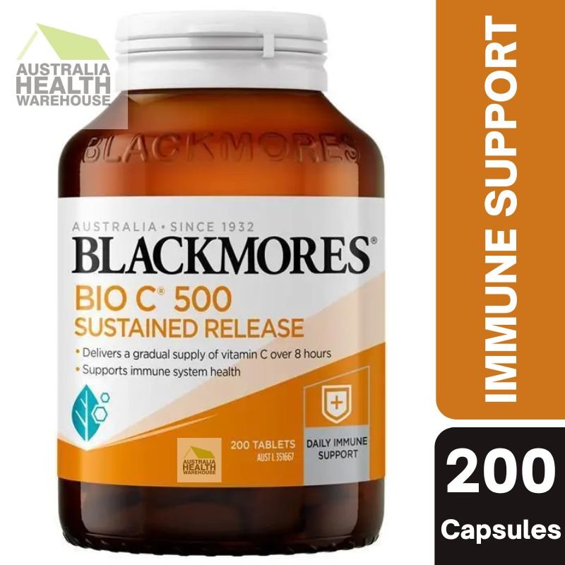 [Expiry: 04/2028] Blackmores Bio C 500mg Sustained Release 200 Tablets