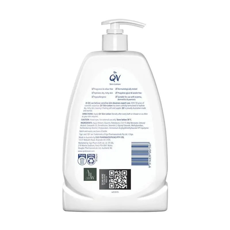 [Expiry: 03/2031] Ego QV Skin Lotion 1.25 Litre