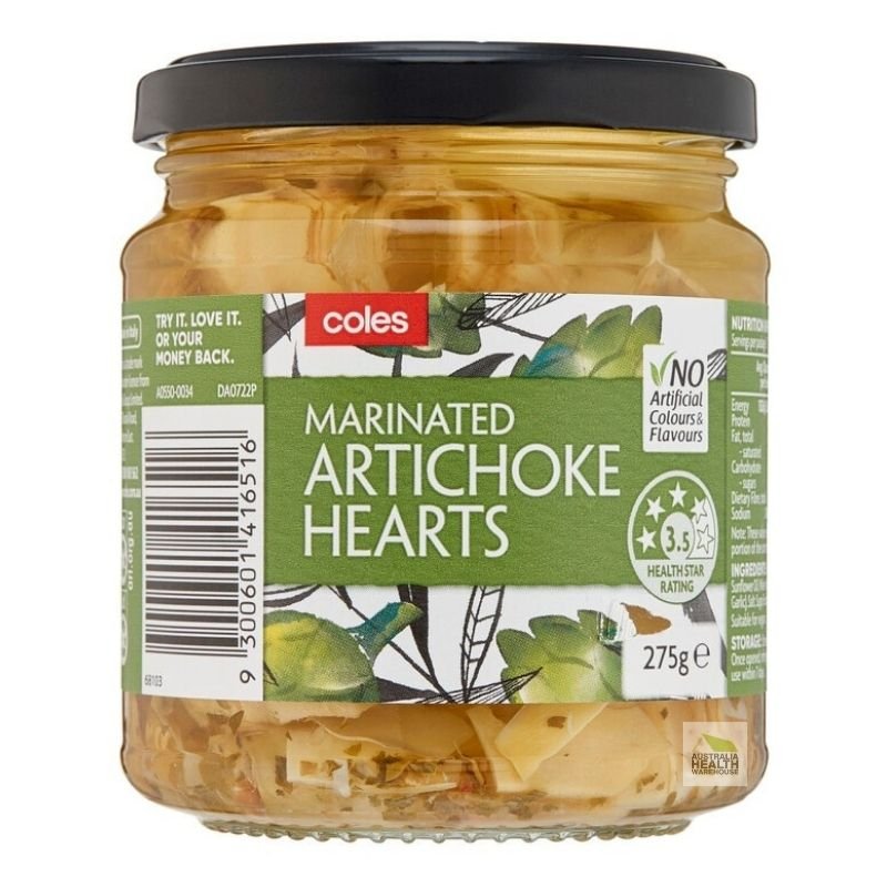 [Expiry: 16/08/2028] Coles Marinated Artichoke Hearts 275g
