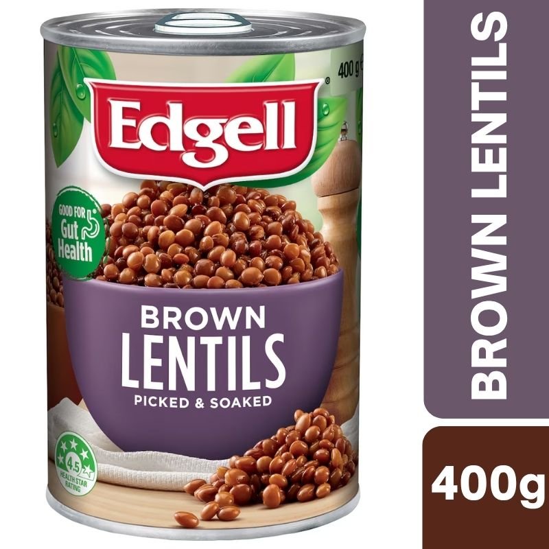 [Expiry Date: 30/07/2028] Edgell Brown Lentils Beans 400g