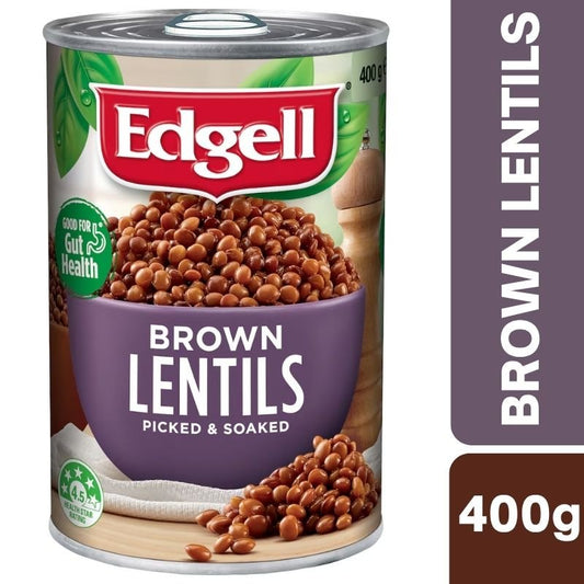[Expiry Date: 30/07/2028] Edgell Brown Lentils Beans 400g